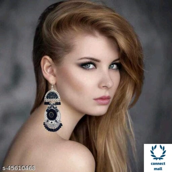 MINAKARI EARRING HIGH QUALITY - Adjustable, Black, Alloy